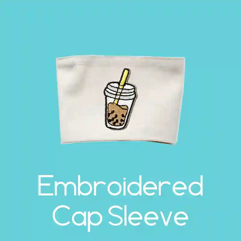 Embroidered Cap Sleeve